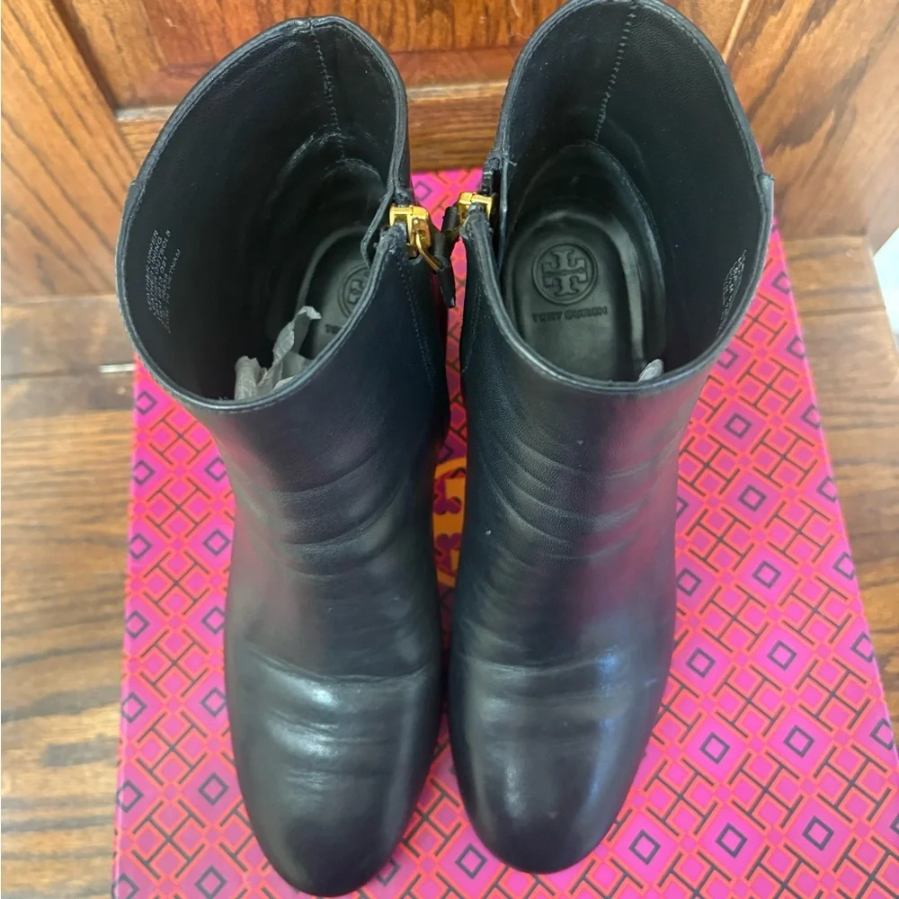 Tory Burch‎ Brookee 70MM Bootie Calf Leather | Color: Perfect Black